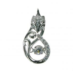Fox Moving Stone Pendant No Chain