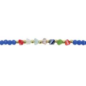 Island Blue Beads with multi beads Bracelet